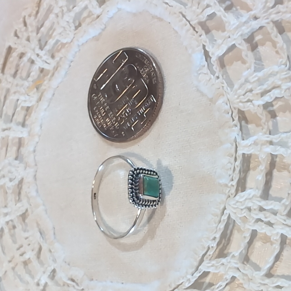 Turquoise 925 Sterling Silver Ring - Picture 5 of 5